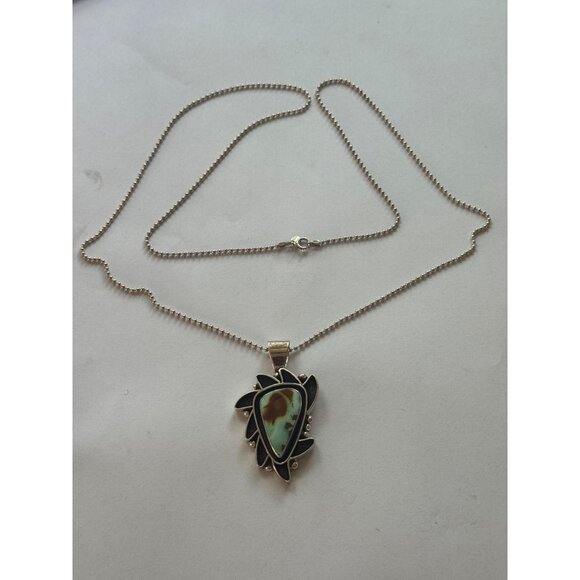 29 Inch 925 Sterling Silver Beaded Chain Necklace w/ 53.7mm Silver Slide Pendant - Picture 1 of 10